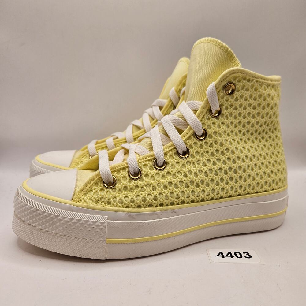 CONVERSE WOMEN'S 6.5 CHUCK TAYLOR ALL STAR LIFT HI PLATFORM LEMON SLUSHY A14967C